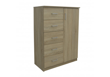 Rangement OPTIMUM 1 porte/5Tiroirrs chêne
