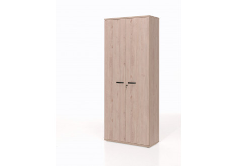 Armoire JANEIRO L90 H216 P40 cm Haute 2 portes Chêne Printemps ou Chêne Humus