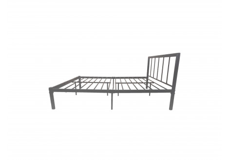 Lit 140x190 ROMEO métal ANTHRACITE avec sommier métal