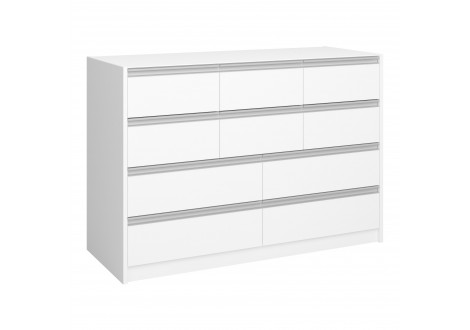 Commode 10 tiroirs SKYLINE Blanc