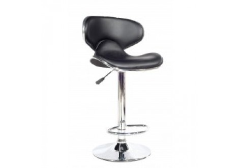 Tabouret de bar ZEN noir/chrome