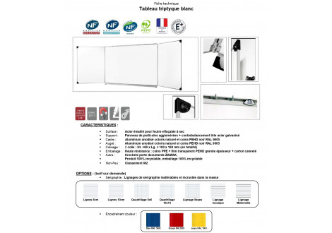 Tableau triptyque blanc