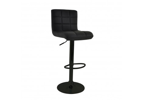 Tabouret de bar STAR noir/bordure blanche