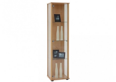 Vitrine 1 porte TAHAA chêne