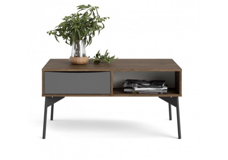Table basse FUR noyer et gris