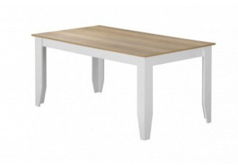 Table July chêne doré et blanc