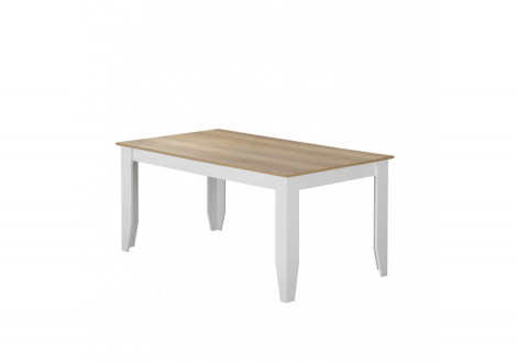 Table July chêne doré et blanc