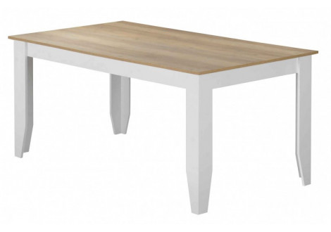 Table July chêne doré et blanc