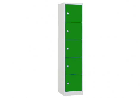 Vestiaire L40 H185 P50 cm multi 5 cases vert
