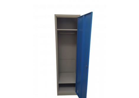 Vestiaire 1 porte L50 P50 H185 cm gris/bleu clair VS-1P