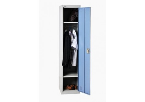 Vestiaire 1 porte L30 P50 H185 cm gris/bleu clair VS-1P