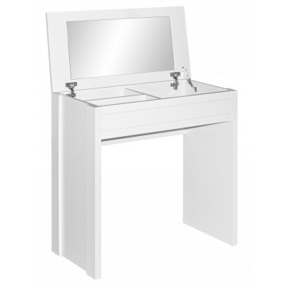 Coiffeuse 1 miroir MYSTY blanche