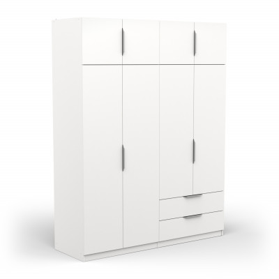 Armoire GHOST blanc 4 + 4 portes 2 tiroirs