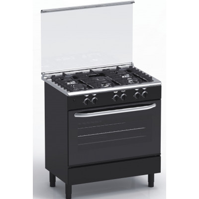 Cuisinière 5 feux gaz MAGIC POINT GN85 noir