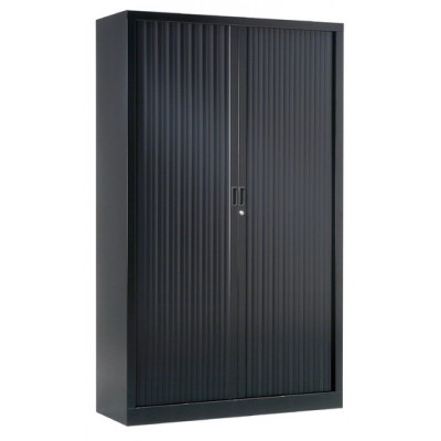 Armoire métal haute L120 H198 P45 cm 2 portes à rideaux ARR Anthracite