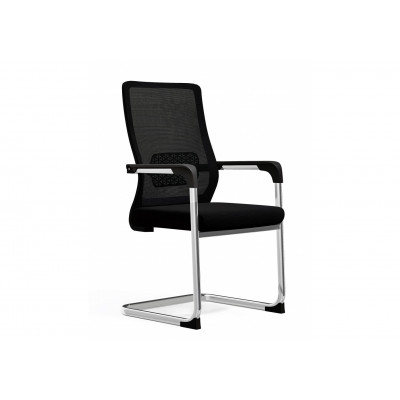 Fauteuil de bureau SILO noir et chrome