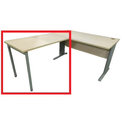 Retour INDIANA Métal L100 P60 H75 cm chêne blanc