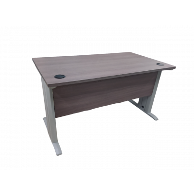 Bureau TEXAS Métal L180 P80 H75 cm chêne grisé