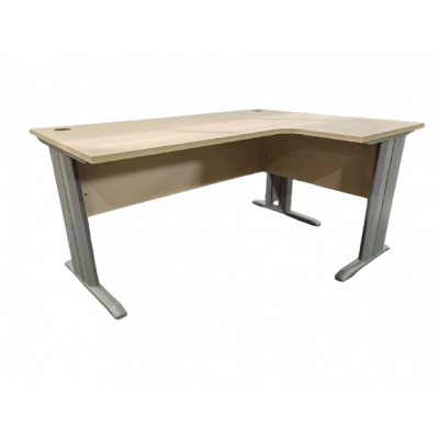 Bureau compact avec retour DROIT ou GAUCHE INDIANA L160/120 P80/60 H75 cm chêne blanc