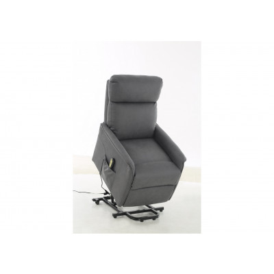 Fauteuil relax Perth gris électrique relevant