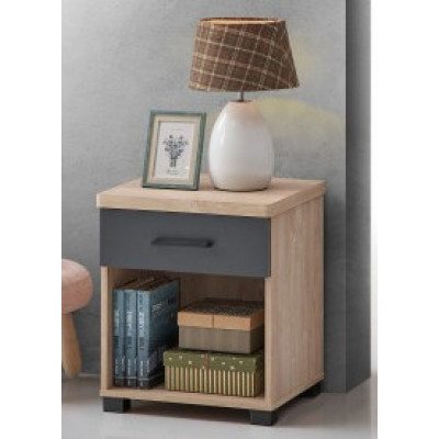 Chevet ANEMONE 1 TIROIR chêne clair