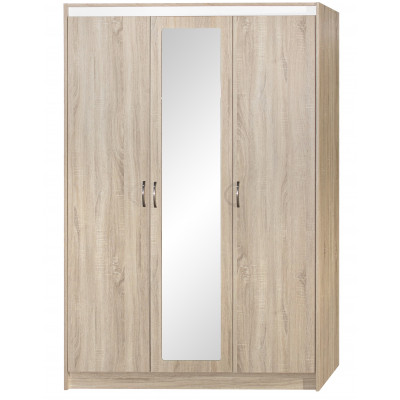 Armoire 3 portes/1 miroir REVERSO chêne sonoma