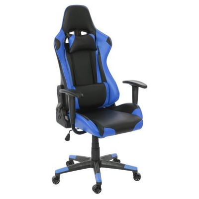 Fauteuil de direction "gamer" BOSTON noir et bleu