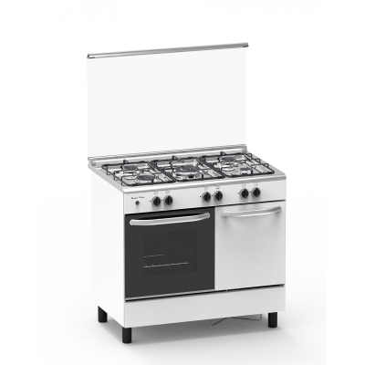 Cuisinière Blanche 4 Feux gaz Four gaz - Tahiti Ménager