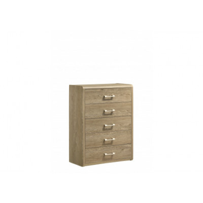 Commode KARL 5 tiroirs Chêne 