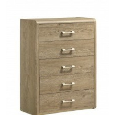 Commode KARL 5 tiroirs Chêne 