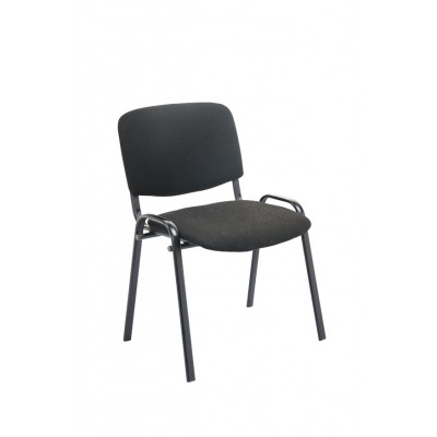 Chaise visiteur tissu noir