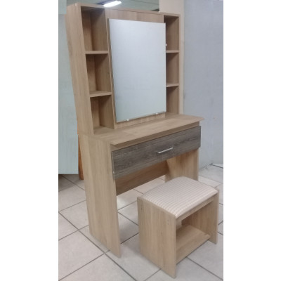 Coiffeuse ALEXIA Chêne/chêne gris