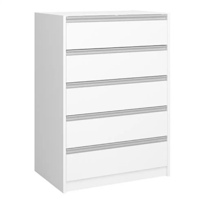 Commode 5 tiroirs SKYLINE blanc 