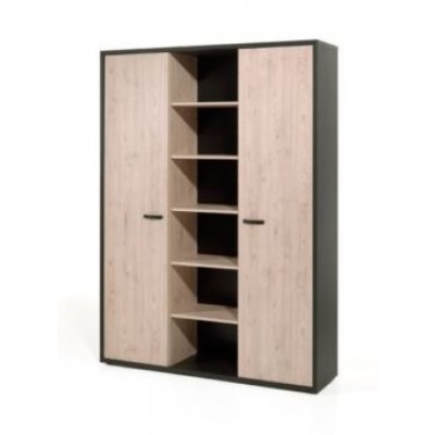 Armoire de bureau haute en bois avec 2 portes en verre - H:1m93- Armoires  en bois - Consultez nos produits en ligne ou en magasi