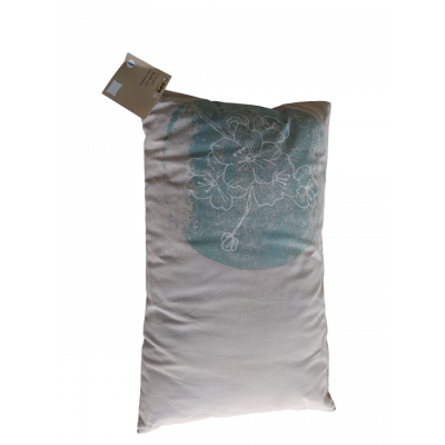 Coussin IMPRIME 30X50 cm Blanc ou Gris + fleur