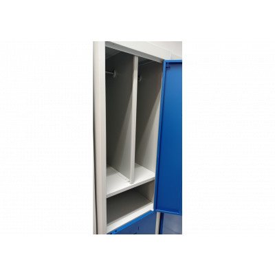 Vestiaire L40 H185 P50 cm 2 cases bleu clair avec séparation