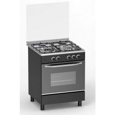 Cuisinière 4 feux gaz MAGIC POINT noir (GM60)