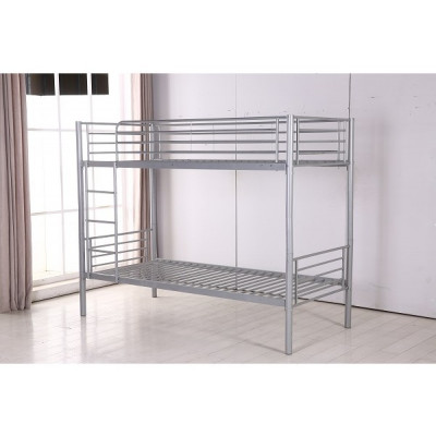 Lit superposés 90x190 DOBLO  métal argent