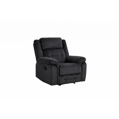 Fauteuil relax 1 place MELBOURNE tissus Gris foncé