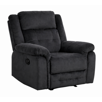 Fauteuil relax 1 place MELBOURNE tissus Gris foncé