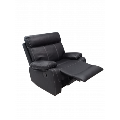 Fauteuil Recliner MAX simili cuir noir