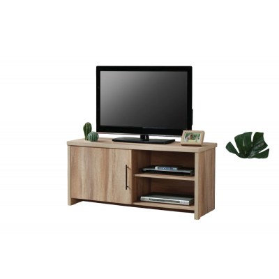 Meuble TV FRED 1 porte 2 niches décor frêne alisé 