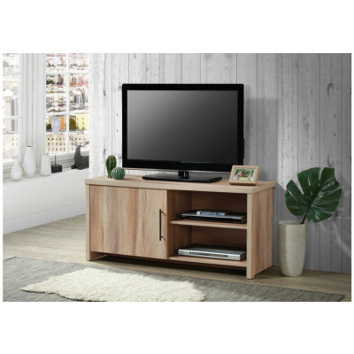 Meuble TV FRED 1 porte 2 niches décor frêne alisé 