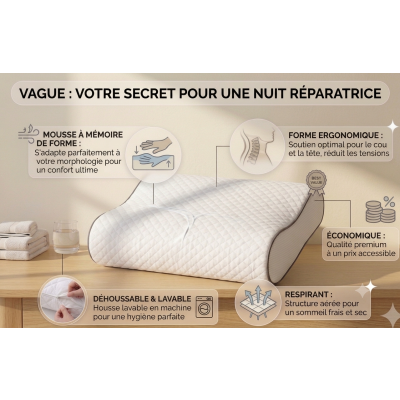 Oreiller 60x35 ERGO VAGUE