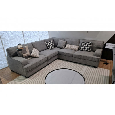 Canapé d'angle HAMILTON tissu gris