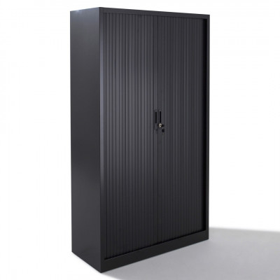Armoire Haute métallique 2 portes à rideau BDX L100 noir