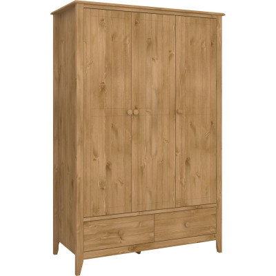 Armoire HESTON noyer 3 portes 2 tiroirs