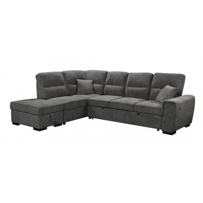 Canapé d'angle convertible IDAHO gris foncé