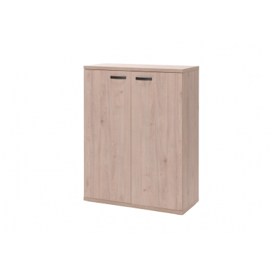 Armoire JANEIRO L90 H112 P40 cm Basse 2 portes Chêne Printemps