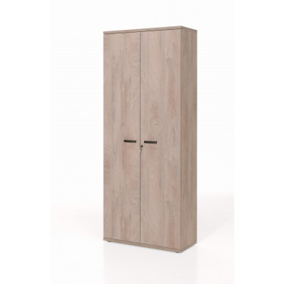 Armoire JANEIRO L90 H216 P40 cm Haute 2 portes Chêne Humus